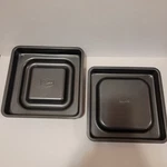 Mrs Fields Fill-n-flip Cake Pans Square Non Stick 2 Piece Set 8 ". Fixed Price $17.00.