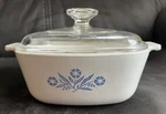 Vintage 1960'S Corningware Blue Cornflower P-1 1/2-B 1-1/2QUART With Lid A7C 30C. Fixed Price $500.00.