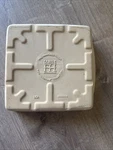 Pampered Chef Family Heritage Stoneware Square Baker Baking Pan 10.5X11X2.5 Usa. Fixed Price $26.00.