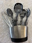 Oxo Good Grips 5 Pc Everyday Kitchen Tool Utensils Set Black Silver Unused. Fixed Price $21.62.