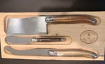 Laguiole Jean Dubost Knife Set Cleaver Spreader Stainless Steel Silver Brown. Fixed Price $35.00.