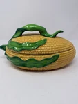 Vintage Temptations By Tara Figural Corn Casserole Dish Lidded Ceramic Rare. Fixed Price $40.45.