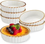 Onemore Ramekins 4 Oz - Oven Safe Shallow For Creme Brulee Fluted .... Fixed Price $33.97.