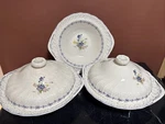 5 Item Lot Nikko Blue Peony Round 2 Covered Bowls Plus 1 Vegetable Serving. Fixed Price $45.00.