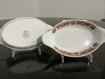 Vtg Churchill Vitrified Porcelain Oven To Table Au Gratin Dish (4). Fixed Price $80.00.