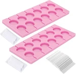 V-fox 2PCS 12-CAPACITY Round Chocolate Hard Candy Silicone Lollipop Molds With. Fixed Price $11.88.