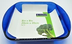 Anchor Hocking Blue Glass Square Baking Dish 8X8 2QT Casserole Pan With Lid New. Fixed Price $16.00.