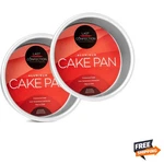 Superior Heat Distribution Round Cake Pan Set - 6" X 2" Deep For Home Chefs. Fixed Price $31.95.