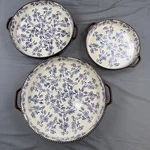 Temp-tations By Tara Floral Lace Round Ceramic Baking Dish/ Tray Set Of 3. Fixed Price $55.25.