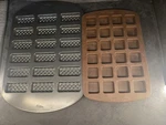 Wilton Brown Silicone Square Mold & Metal Non-stick Quilted Rectangle Candy Pan. Fixed Price $11.99.