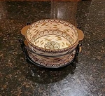 Temp-tations By Tara World Brown Bakers With Wire Holder: 1 Quart & Tray/lid. Fixed Price $29.95.