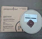 In Box Pampered Chef # 1387 Pizza Personal Size Round Stoneware. Fixed Price $21.00.