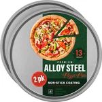 Decorrack 13 Inch Alloy Steel Pizza Pan, Non-stick 2 Pack,. Fixed Price $20.06.