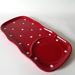Temptations Tara Presentable Ovenware Serving Dish Polka Dot Red 12.25" Long. Fixed Price $14.99.
