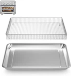 Stainless Steel Baking Tray Pan And Air Fryer Basket For Convection Toaster Oven. Fixed Price $34.99.