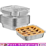 Disposable Aluminum Foil Pans Set Of 25 W/ Lids Square Baking Cooking Storage Us. Fixed Price $27.17.