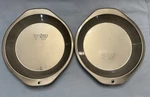 2 Vintage Ekco Bakers Secret Usa 9" M310 Pie Pans With Handles. Fixed Price $14.99.