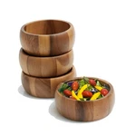 Woodard & Charles Set Of 4 Acacia Large Individual Salad Bowls, Snack Se.... Fixed Price $87.19.