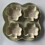 Temptations By Tara Shamrock Clover Platter Bowls St. Serveware Chip In One. Fixed Price $39.99.