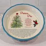 The Pioneer Woman Christmas Pecan Pie Pan Plate. Fixed Price $49.95.
