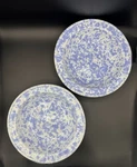 Bennington Potters Morning Glory Blue Rimmed Serving Bowls Set Of 2 Stoneware. Fixed Price $65.00.