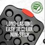24 Cup Muffin Pan-deluxe Nonstick Gray Coating Inside & Outside. Fixed Price $18.00.