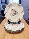 Vtg Set Of 4 Homer Laughlin Virginia Rose Dinner Plates Fluffy VR128 9.5". Fixed Price $35.00.