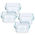 Yomvzake Small Casserole Dishes 4 Pack 5 Inch Glass Square Baking. Fixed Price $36.46.