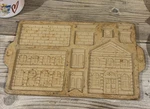Pampered Chef Stoneware Gingerbread House Mold Cookie Pan 1997 Heritage. Fixed Price $14.99.