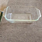 Pyrex 213 Clear Glass 1.5 Qt Loaf Pan Baking Dish No Lid 8.5X4.5X2.5". Fixed Price $11.99.