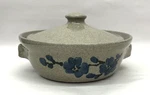 Vintage Old Time Pottery Winthrop, Wa Covered Dish Casserole Blue Flowers. Fixed Price $34.39.