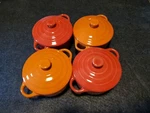 New Lifver Mini Cocotte Dish Set Of 4 With Lids Ceramic Oven Casserole Pots. Fixed Price $36.98.