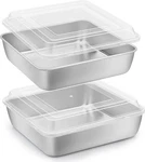 Herogo X Square Cake Pan, Stainless Steel 8.3 2 Silver. Fixed Price $30.69.