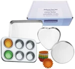 Quadrapoint Deluxe Pan Set Compatible With Easy Bake Ultimate Oven 5, Silver. Fixed Price $28.88.