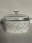 Corningware Floral Pastel Bouquet Liter Baking Casserole Dish A-5-B With Lid. Fixed Price $39.20.