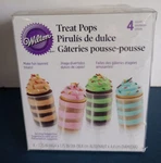 Wilton Treat Pop Makers (4)PK Mold/holder New-damaged Package. Fixed Price $9.99.