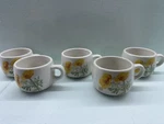 Atsf California Poppy China Tea Cup Set Of 5. Fixed Price $89.00.