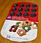 Wilton: 24 Cavity Scalloped Cookie Pan #2105-6414 New 1.5" Sized Nonstick. Fixed Price $12.59.
