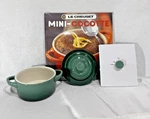 Le Creuset Stoneware Mini Cocotte Round 8 Oz, Artichaut 1 Bottom 2 Lids Read. Fixed Price $26.97.