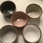 Euc Mora Ceramics 8OZ Set Of 5 Baking Dishes/cups Ramekins. Fixed Price $14.99.