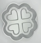 1989 Wilton #2105-1414 Heart Quartet Cakes Pan Aluminum. Fixed Price $9.95.