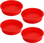 Bekith 4 Pack 9" Round Silicone Cake Pans - Molds For Baking, Quick Rel. Fixed Price $20.85.