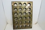Vintage Chicago Metallic 524D Mini Muffin Pans Molds Cups 18"X 12.5". Fixed Price $23.95.