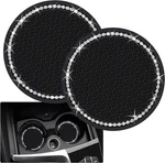 2-PACK 2.75-INCH Silicone Anti-slip Cup Coaster Inserts With Crystal Rhinestone. Fixed Price $10.99.