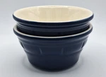 2 Creuset Cobalt Blue Stoneware 8OZ Ramekins Custard Stackable 0704. Fixed Price $21.99.