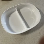 Corning Ware MC-6-B Divided French White Casserole Dish No Lid. Fixed Price $11.29.