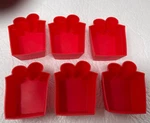 Brand Castle Silicone Baking Cups Set Of 6 Presents W/ Bow Gift Shape Cupcake. Fixed Price $5.80.