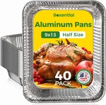 9X13 Aluminum Pans 40 Pack , Extra Heavy Duty Half Size Disposable Foi. Fixed Price $44.38.