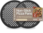 Bakken- Swiss Non-stick Pizza Pan With Holes 13-INCH Perforated Crisper. Fixed Price $27.09.