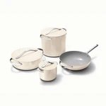 Caraway 8PC Cookware Petite Cooker, Rondeau, Stock Pot, 12" Stir Fry Cw-vset. Fixed Price $329.99.
